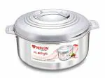 NIRLON Stainless Steel Double Wall Insulated Casserole with Steel Lid, 3 Liter