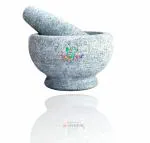 MYNAKSHA Mortar and Pestle Set Stone for Spices, Okhli Masher, Mixer, Natural & Traditional Grinder