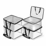 Zollyss Transparent Storage Bag for Saree Covers,Clothes, Lehenga, Blankets, Bedsheets, Toys, Docs | Wardrobe Organizer | Clear Storage Box Bag - (Pack Of 2)