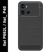 COVERBLACK Silicon Back Cover Compatible model for ITEL P662L / Itel_ P40 - Black