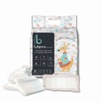 Bdiapers Chemical Free Disposable Baby Nappy Pads - No Fragrance & Dye, Self-Sticking, 30 pcs Bag, Extra Large (2-3 Yrs)