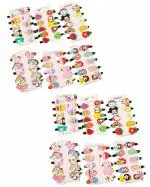 Samyak Combo Of 12 Pack Kids Girls Hair Clips Pins Kanjak Gifts Navratri Combos/Birthday Return Favour Hair Accessories (12),Multi