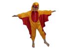 Kaku Fancy Dresses Fleece Macaw Bird Costume -Yellow, 3-4 Years, For Boys & Girls