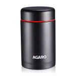 Agaro Grace Stainless Steel Vacuum Soup Flask 500Ml, Dual Insulation With Copper Coating, Leak And Rust Proof, Hot And Cold Upto 2Hrs, (Black)