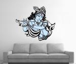 Decor Villa krishna ji Wall Sticker & Decal (PVC Vinyl,Size-58 Cm X 53 Cm)