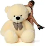 Hug N Feel Soft Toys Cream Teddy Bear Soft Toy - 6 feet