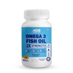 MDB Omega-3 Fish Oil 2X Strength | 600mg EPA + 400mg DHA | Purified & Mercury Free | Zero Fishy Burps
