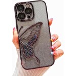Sunny Fashion Luxury Glitter Cute Butterfly Plating Design Back Cover for iPHONE 12 PRO