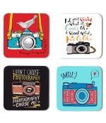 Whats Your Kick Photography I Dont Choose Photography Photography Choose Me Quotes Printed Set of 4 Coaster With Metal Stand
