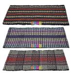 AMRO Beautility Needs Rectangular Multicolor Cotton Door Mat 60 x 40 cm (Pack of 3)