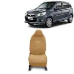 Kingsway Towel Fabric Car Seat Covers for Maruti Suzuki Alto K10, 2014 - 2022 Model, Material: 100% Cotton, Color : Beige, Complete Set of All Seats (Car Specific Front + Rear Seat Covers)