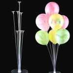 PartyzzTrader Rubber Balloon Stand-Set Of 2Pcs/Balloon Stand Holder With 7 Sticks. 7 Cups & 1 Balloon Base For Birthdays, Anniversaries Decorations-Pack Of 2 Sets