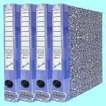 BuyWorld Cardboard Office D-Ring Binders File Folder(Dot Blue) Binder File Certificate and Document Tough & Durable Ring Binder Box Board, Best for A4, Legal, Letter Size (Pack of - 4)