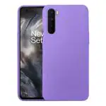 LIRAMARK Liquid Silicone Soft Back Cover Case for OnePlus Nord (Lavender)