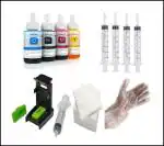 INK POINT Refill Kit Dye HP Cartridge 805, 803, 680, 678, 682, 818, 802, 901, 703, 704, 46, 21, 22, 27, 28, 56, 57 Multicolor Ink Bottle 100 ml pack of 5