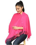nene Breastfeeding Multi Purpose Scarf The Jersey Cotton Nursing Shawl, Breathable Breastfeeding Cover-Light Pink- Large Size 165cmX55cm (Dark Pink)