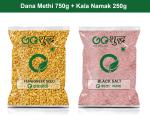 Goshudh Kala Namak 250g & Dana Methi 750gm Combo Pack 1000g