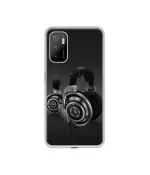 Casotec Head Phone Design Printed Silicon Soft TPU Back Case Cover for Mi Poco M3 Pro 5G
