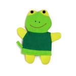 Babymoo Green Terry Cotton Cute Frog Cartoon Bath Glove