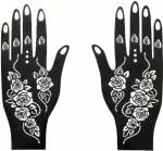 AR STICKER PRESENT Tattoo Stencil Women Girls Hand Finger Paint Temporary Tattoo (SET-2)