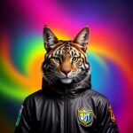 Love Creation A4 Size poster print for creative wall art- cosmic-canine-graffiti-print-6978(Non Sticker)