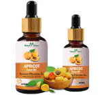 Nature Glow Herbal APRICOAT FACIAL OIL - Paraben -free, vegan, and nourishing serum for glowing skin that is organic and nourishing.- ( 15 + 30) ML