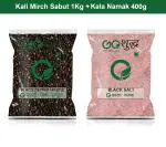 Goshudh Kala Namak 400g & Kali Mirch Sabut 1Kg Combo Pack 1400g