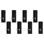 Plantex Stainless Steel 4-inch Tower Bolt/Tower Bolt for Home,Offices Doors and Windows/Tower Bolt for Main Door/Wardrobe Door Latch/Kundi/Chitakini/Door Latch for Windows (Black Finish, Pack of 8)