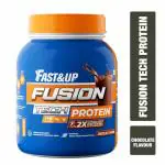 Fast&Up Fusion Tech Protein | Clinically Tested for 2X Faster Absorption | Faster Sustained Absorption Formula (FSA) | 24g Protein | 10g EAA & 5g BCAA | (27 Servings, Rich Chocolate Flavour)