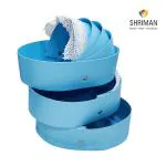 Shriman Baby Cradle Shaped Gift Hamper Box | Size: 11 x 8.5 x 3 Inches | Pack of 3 | (Blue)