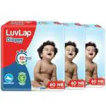 LuvLap Baby Diaper Pants NewBorn 0-5Kg With Aloe Vera Lotion for Rash Protection 60pcs (Pack of 3)