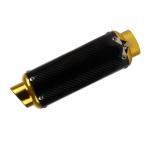 AllExtreme EXEMSL1 51mm Inlet Universal Exhaust Muffler Silencer for Street Sports Dirt Bike and Motorcycles (Golden and Black)