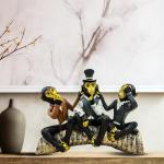 Karvaan Handcrafted Monkey Figurine Set | Resin Monkey Statue with Top Hat | Symbolic Decor for Home & Office Desk | Unique Gift