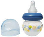 MINI TREE Newborn Baby Feeder, APPLE Shape Transparent 0+ Month Baby Feeding Bottle for Infant | Blue | 60 ML