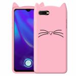 Indiacase Realme C2 Pink Slim Silicone, Rubber Cat Design, Wireless Charging Compatible Cases & Covers, Display Size-12 mm, 14 x 7 x 5 mm