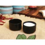 Jimkia Handpainted Ceramic Chutney Bowl| Sauce Bowl ( Black, Set Of 2 ) Premium Lead-Free Handcrafted Chutney Bowl Ideal for Serving Chutney, Salsa, Dips, Pickles, Sugar, Mayonnaise, Ketchup ( Capacity 40 ML ) Ceramic Sauce Bowl (Black, Pack of 2)