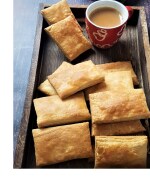 Ghotaram Plain Khari Puff Snacks|Butter Khari Plain Batti|Tea Chaii-Coffee Plain Khari Mouth-Watering Indian Khari Plain Batti/Crunchy Butter Khari Biscuits/Plain Cookies Puff Snack Namken-400g(400g*1Pac)