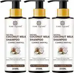 Pink Square Anti-Dandruff Coconut Milk Shampoo All Hair Types Men and Women 200 ml (pack of 3)