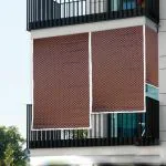 AANGAD Roll up Bamboo Curtain/Blinds for Window and Balcony-Indoor and Outdoor Use (4 Width x 7 Height)