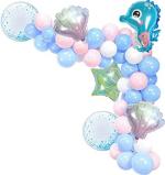 Grand Shop Multicolor Aluminium, Rubber Sea Horse, Sea Shell, Star Foil Balloons, Transparent Bubble Balloon, Latex Balloons, Balloon Arch Strip, Glue Dot Tape