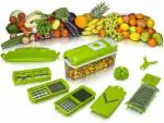 Maunashohet Green Plastic Vegetable And Fruit Chipser Chopper Slicer Salad Cutter Machine