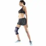 Vissco Knee Support Elastic Knee Cap With Hinges, Supports the Knee Joint, Knee Support for Men and Women, Pain Relief for Knee, Knee Braces for Sports, Cricket, Kabaddi. (SINGLE) - Large (Grey)