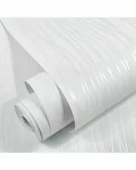 UZANIYA White Abstract Vinyl Self Adhesive Wallpaper (500 x 40 cm)