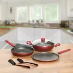 KREME Induction Bottom Non-Stick Coated Cookware Set Aluminium, (5 - Piece)