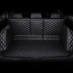 Autofurnish Black Faux Leather Full Dicky Coverage Car Trunk Mats For Land Rover Range Rover Sport