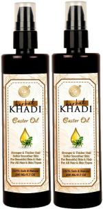 Herbal Khadi Herbal Hair Oil, Natural Cold Pressed Castor Oil for Hair Growth and Skin Care, Eyebrow Eyelash & Nails care Pack of 1
