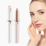 TLISMI Flawless Eyebrow Trimmer for Women Battery Operated, Painless, Portable Electric Shaver with Built-in LED Light Eyebrow Epilator for Eyebrows, Chin, Neck, Upper Lips & Face (White)