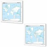 GO WOO BIG - 100 WORLD POLITICAL OUTLINE MAP FOR SCHOOL and BIG - 100 WORLD PHYSICAL OUTLINE MAP FOR SCHOOL|Combo of 2 maps| World political and physical outline map for school