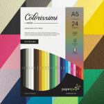 Paper Pep Colorissimi Multicolor Shades Assorted A5 Size Card Stock 220 gsm (Pack of 24)