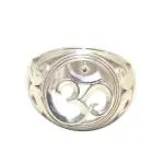 RAJASTHAN GEMS Mens Om Band Ring Silver Sterling 925 Sultan Unisex Men Jewelry Handmade Hand Filigree F628